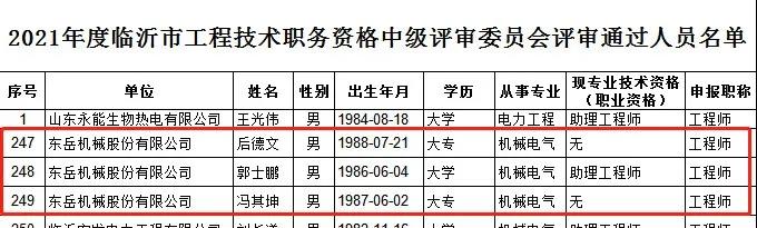 喜報：郭士鵬、后德文、馮其坤三人通過(guò)工程技術(shù)中級職稱(chēng)資格評審